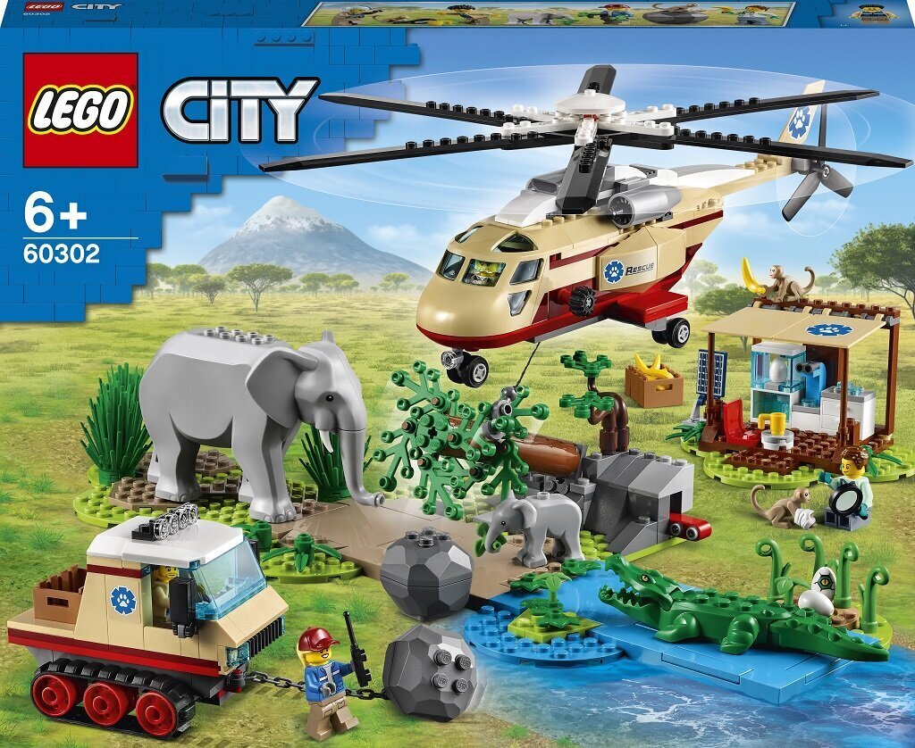 60302 LEGO® City Luonnonvaraisten eläinten pelastaminen hinta ja tiedot | LEGOT ja rakennuslelut | hobbyhall.fi