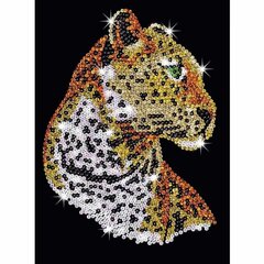 Timanttimosaiikki Sequin Art Leopardi, 25 x 34 cm hinta ja tiedot | Timanttimaalaukset | hobbyhall.fi