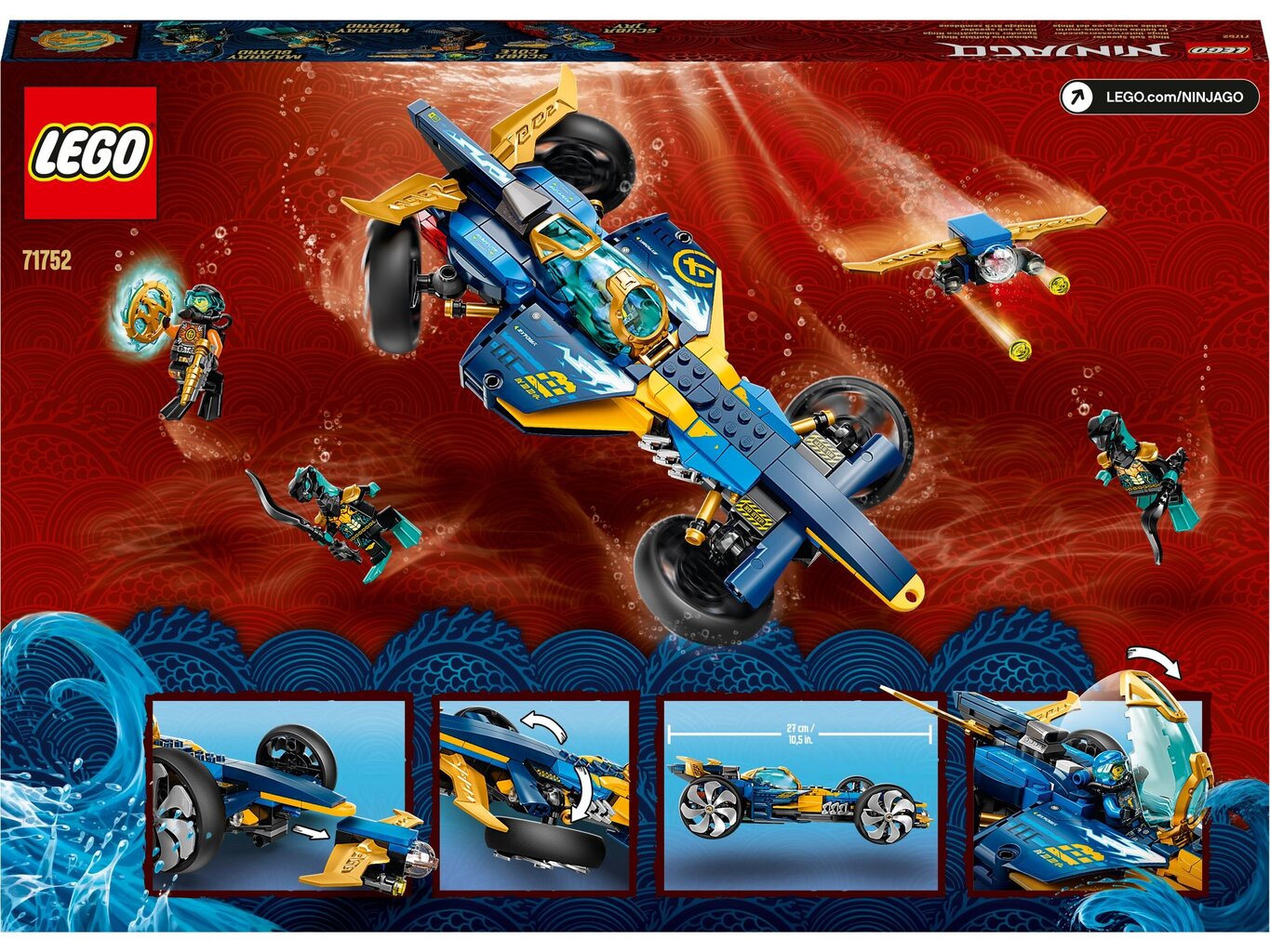 71752 LEGO® NINJAGO Ninjan vedenalainen kiituri hinta ja tiedot | LEGOT ja rakennuslelut | hobbyhall.fi