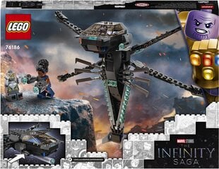 76186 LEGO® Mustan Pantterin lohikäärmelentokone hinta ja tiedot | LEGOT ja rakennuslelut | hobbyhall.fi