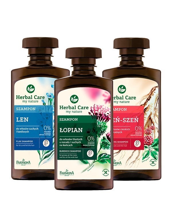 Farmona Herbal Care su linu Shampoo kuiville ja hauraille hiuksille 330 ml hinta ja tiedot | Shampoot | hobbyhall.fi