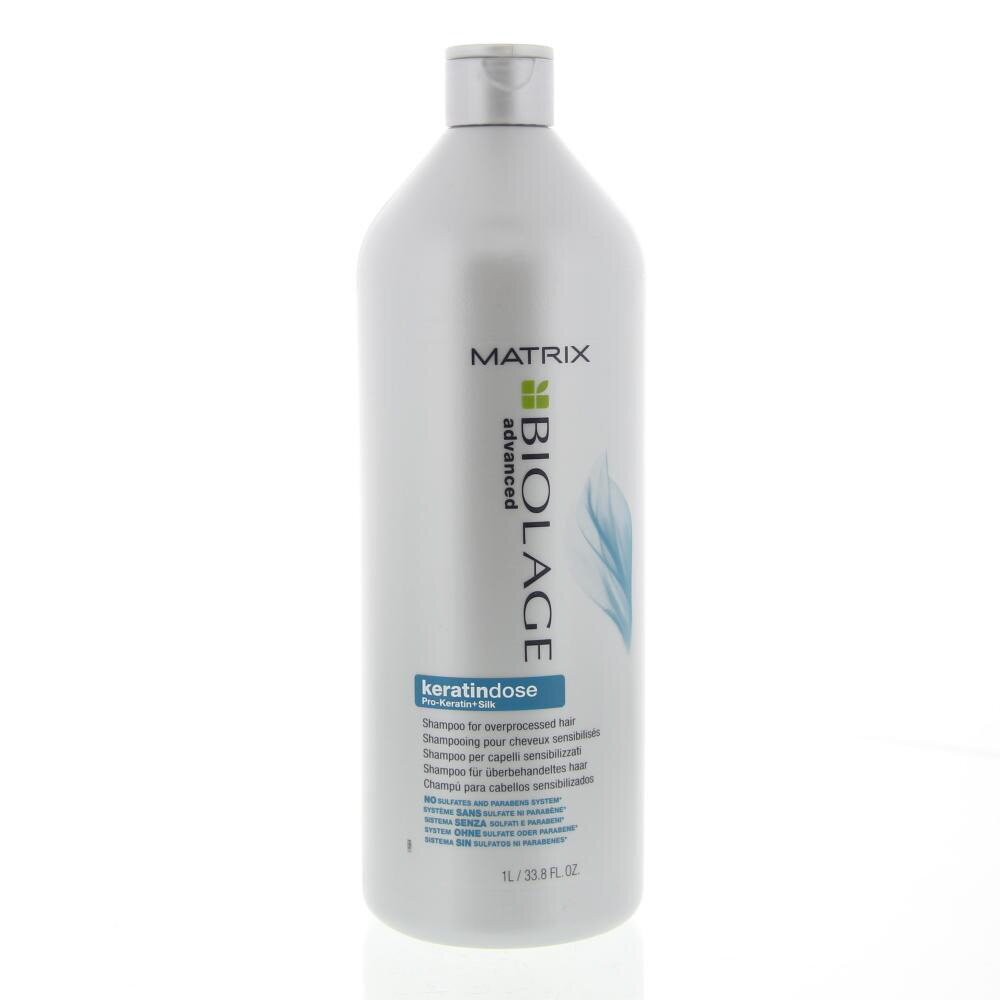 Shampoo kemiallisesti vaurioituneille hiuksille MATRIX Biolage Keratindose 1000 ml hinta ja tiedot | Shampoot | hobbyhall.fi