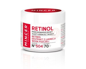 Mincer Pharma Retinol, Ryppyjä ehkäisevä kasvovoide 70+ 504 50 ml hinta ja tiedot | Mincer Pharma Hajuvedet ja kosmetiikka | hobbyhall.fi