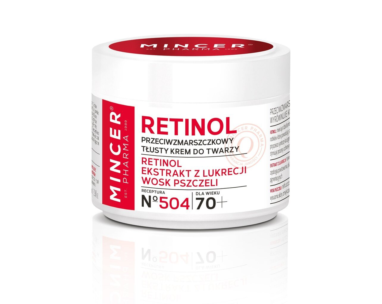 Mincer Pharma Retinol, Ryppyjä ehkäisevä kasvovoide 70+ 504 50 ml hinta ja tiedot | Kasvovoiteet | hobbyhall.fi