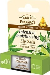 Green Pharmacy SPF 10, Huulivoide aloella ja limellä, 3,6 g hinta ja tiedot | Huulipunat, huulikiillot ja huulirasvat | hobbyhall.fi