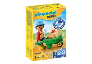 70409 PLAYMOBIL® 1.2.3 Rakentaja kärryllä hinta ja tiedot | LEGOT ja rakennuslelut | hobbyhall.fi