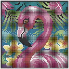 Diamond Art Flamingo timanttimaalaus, 20 x 20 cm hinta ja tiedot | Timanttimaalaukset | hobbyhall.fi