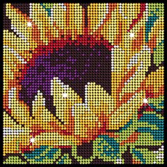 Sequin Art Sunflower timanttimaalaus, 20 x 20 cm hinta ja tiedot | Timanttimaalaukset | hobbyhall.fi