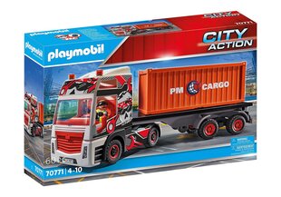 70771 PLAYMOBIL® City Action, kuorma-auto rahtikontilla hinta ja tiedot | LEGOT ja rakennuslelut | hobbyhall.fi