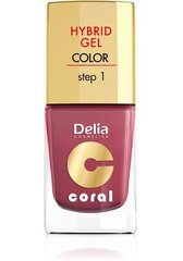 Delia Cosmetics Coral Hybrid Step 1 geelikynsilakka, 11 ml hinta ja tiedot | Kynsilakat ja kynsienhoitotuotteet | hobbyhall.fi