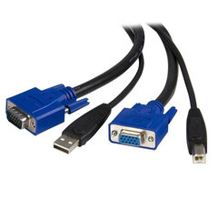 StarTech KVM Switch USB VGA -kaapeli, 1,8 m hinta ja tiedot | Kaapelit ja adapterit | hobbyhall.fi