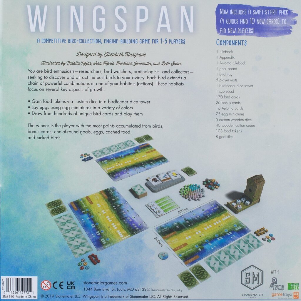 Lautapeli Wingspan 2nd Ed., ENG hinta ja tiedot | Lautapelit ja älypelit | hobbyhall.fi