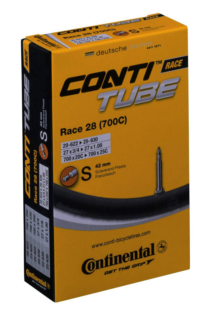 Sisäkumi CONTINENTAL Tube Race 28 Valve Presta 18/25-622/630 hinta ja tiedot | Polkupyörän renkaat ja sisäkumit | hobbyhall.fi