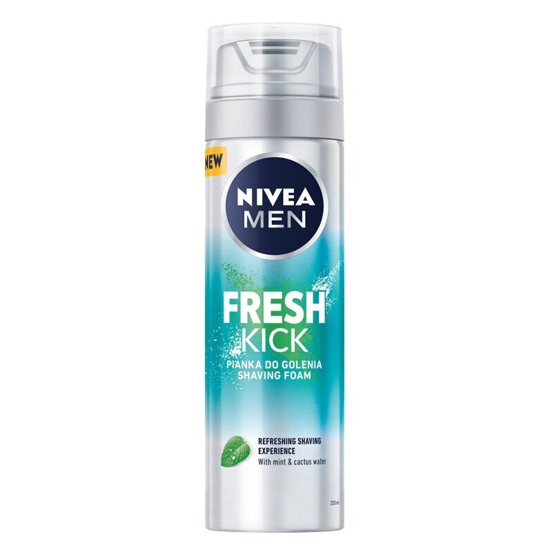 Partavaahto Nivea Men Fresh Kick, 200 ml hinta ja tiedot | Parranajo ja karvanpoisto | hobbyhall.fi