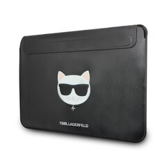 Karl Lagerfeld Head Embossed Computer Sleeve tietokoneen kotelo 16" musta hinta ja tiedot | Tietokonelaukut | hobbyhall.fi