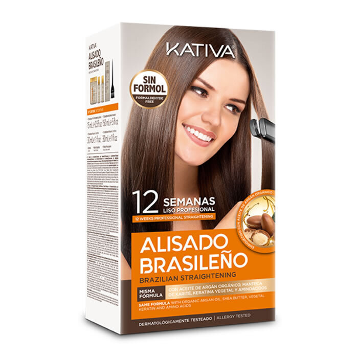 Brasilialainen hiusten suoristussetti Kativa (4 kpl) hinta ja tiedot | Naamiot, öljyt ja seerumit | hobbyhall.fi