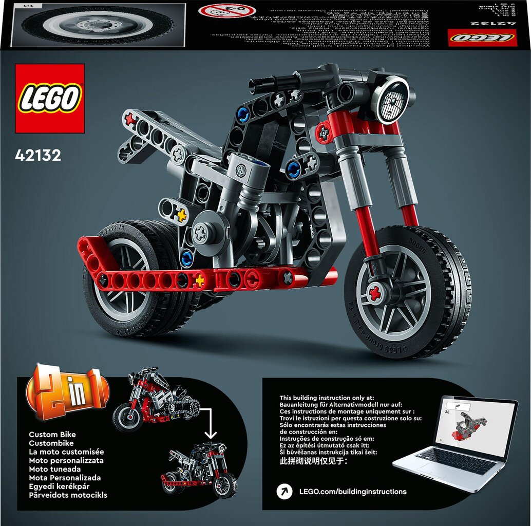 42132 LEGO® Technic moottoripyörä hinta ja tiedot | LEGOT ja rakennuslelut | hobbyhall.fi