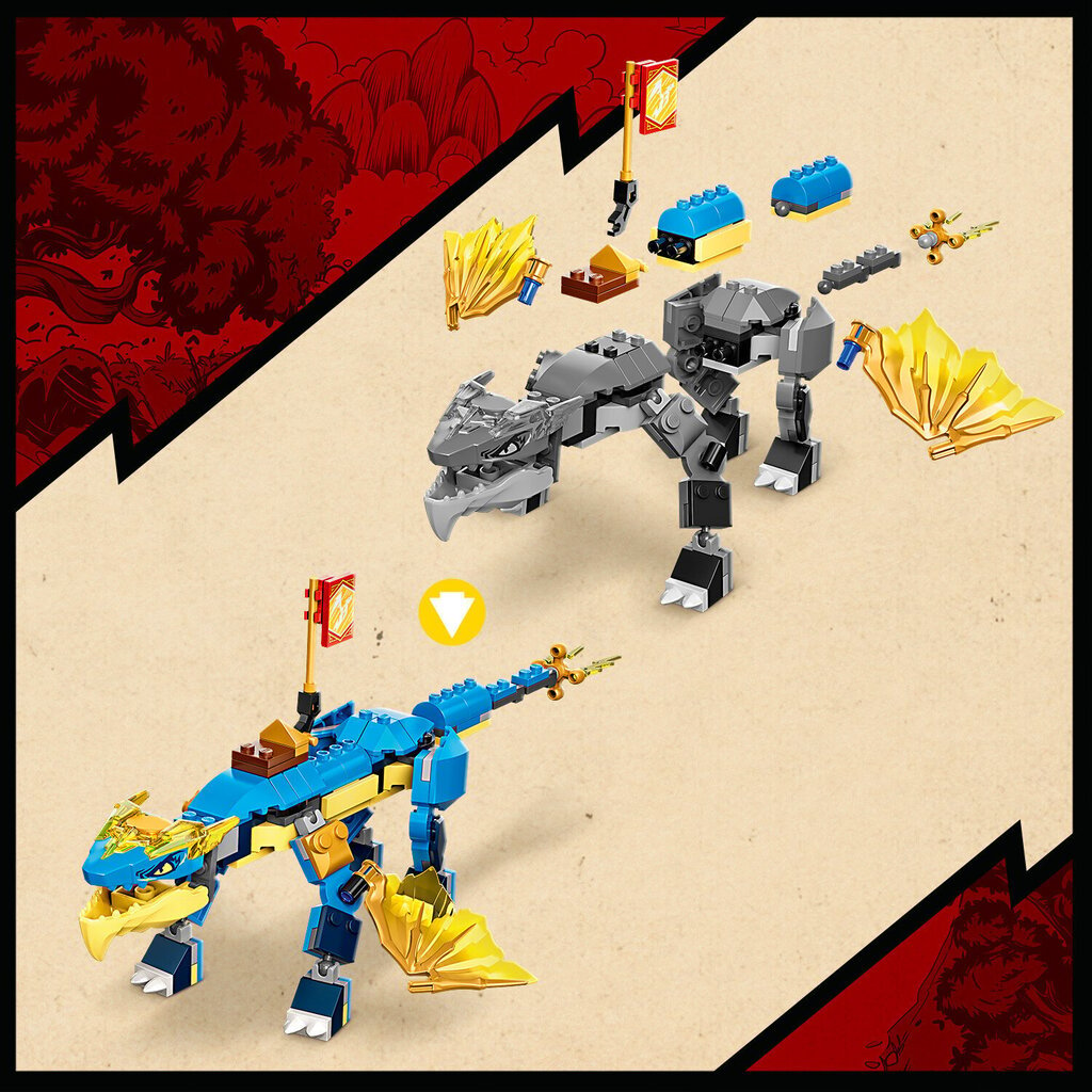 71760 LEGO® NINJAGO Evoluutio: Jayn ukkoslohikäärme hinta ja tiedot | LEGOT ja rakennuslelut | hobbyhall.fi