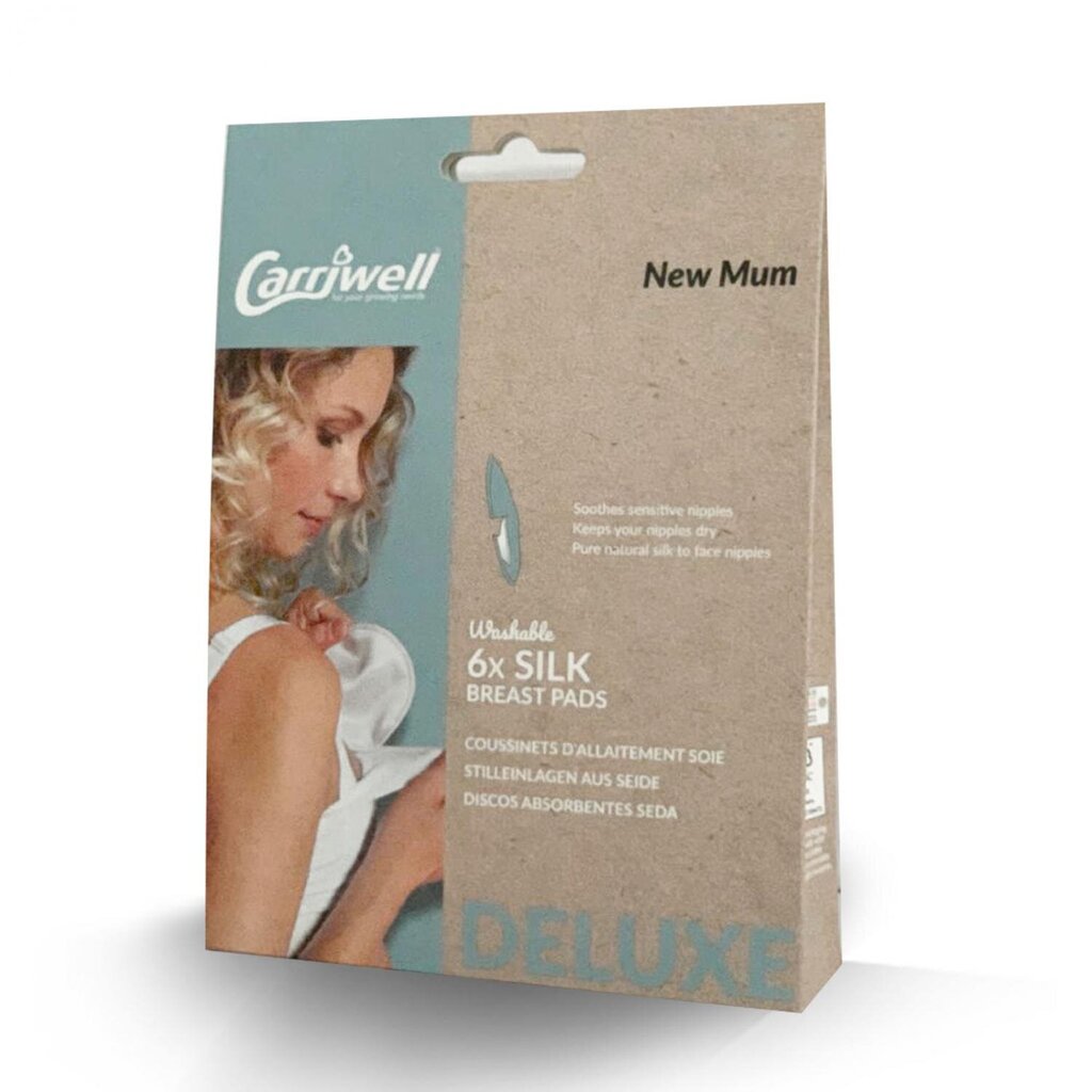 Carriwell Natural Silk, Uudelleenkäytettävät rintaliivit 6 kpl. hinta ja tiedot | Imetystuotteet | hobbyhall.fi