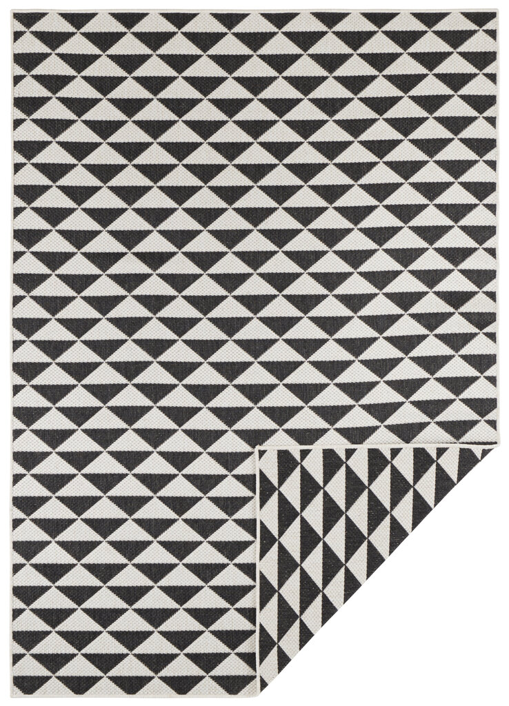 NORTHRUGS Twin Supreme Black Cream kaksipuolinen matto, 80x150 cm hinta ja tiedot | Isot matot | hobbyhall.fi