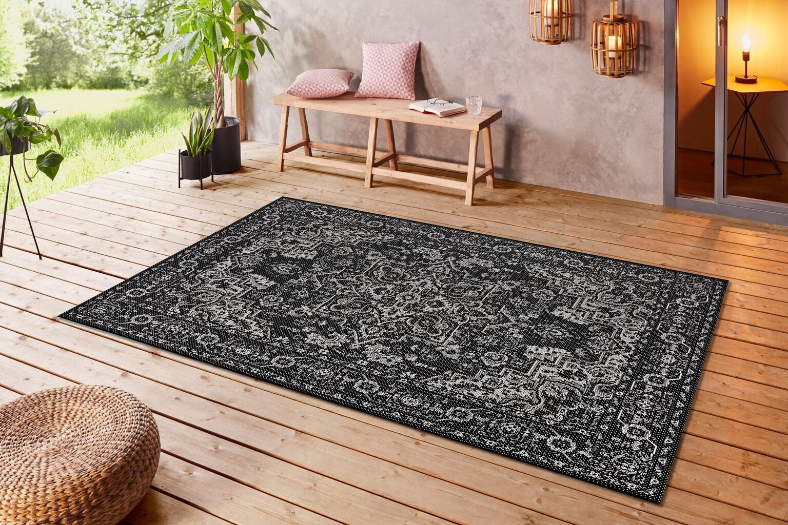 Oriental-matto, 80 x 150 cm, musta hinta ja tiedot | Isot matot | hobbyhall.fi