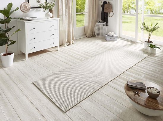 BT Carpet Nature -matto, 80 x 500 cm, valkoinen hinta ja tiedot | Isot matot | hobbyhall.fi