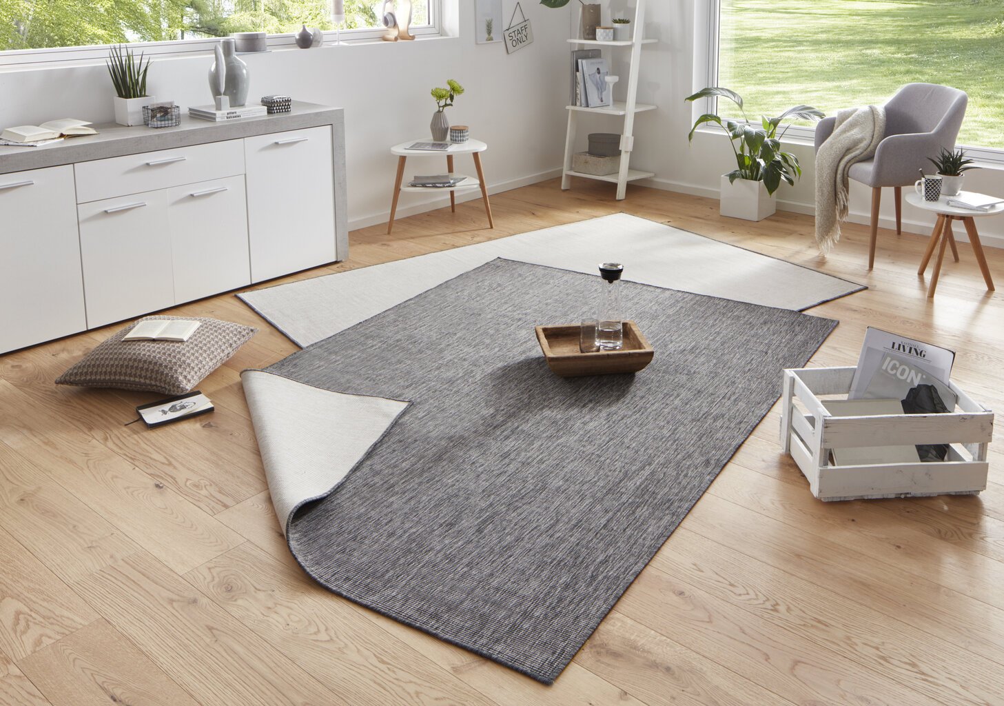 NORTHRUGS, Matto Twin Miami Grey, 80x150 cm hinta ja tiedot | Isot matot | hobbyhall.fi