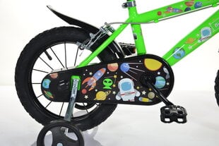 Lasten pyörä Bimbo Bike 16" Boy Cosmos, vihreä hinta ja tiedot | Polkupyörät | hobbyhall.fi