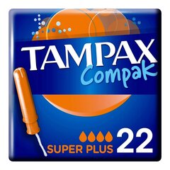 Super Plus tamponi Tampax Compak 18 kpl hinta ja tiedot | Tampax Hajuvedet ja kosmetiikka | hobbyhall.fi