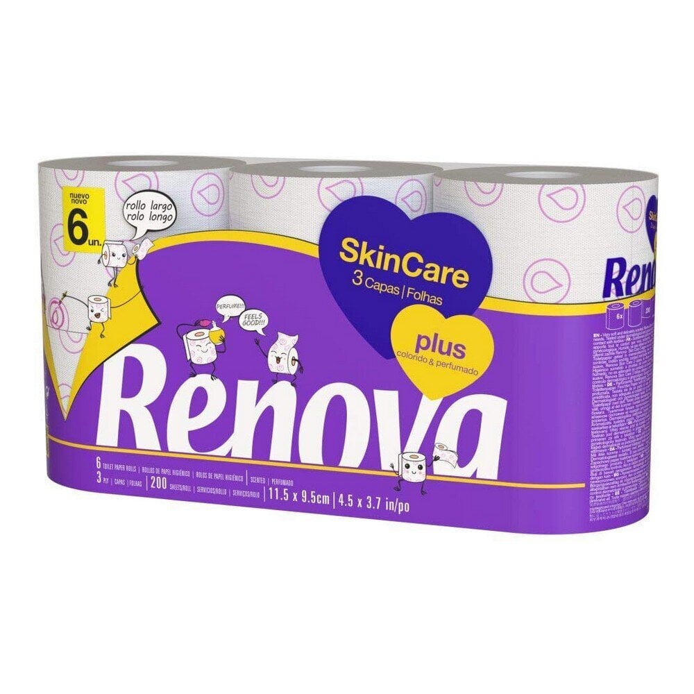 Renova Skin Care WC-paperirullat (6 kpl) hinta ja tiedot | WC-paperit ja talouspaperit | hobbyhall.fi