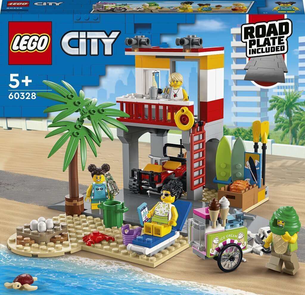 60328 LEGO® City Uimarannan valvontatorni hinta ja tiedot | LEGOT ja rakennuslelut | hobbyhall.fi