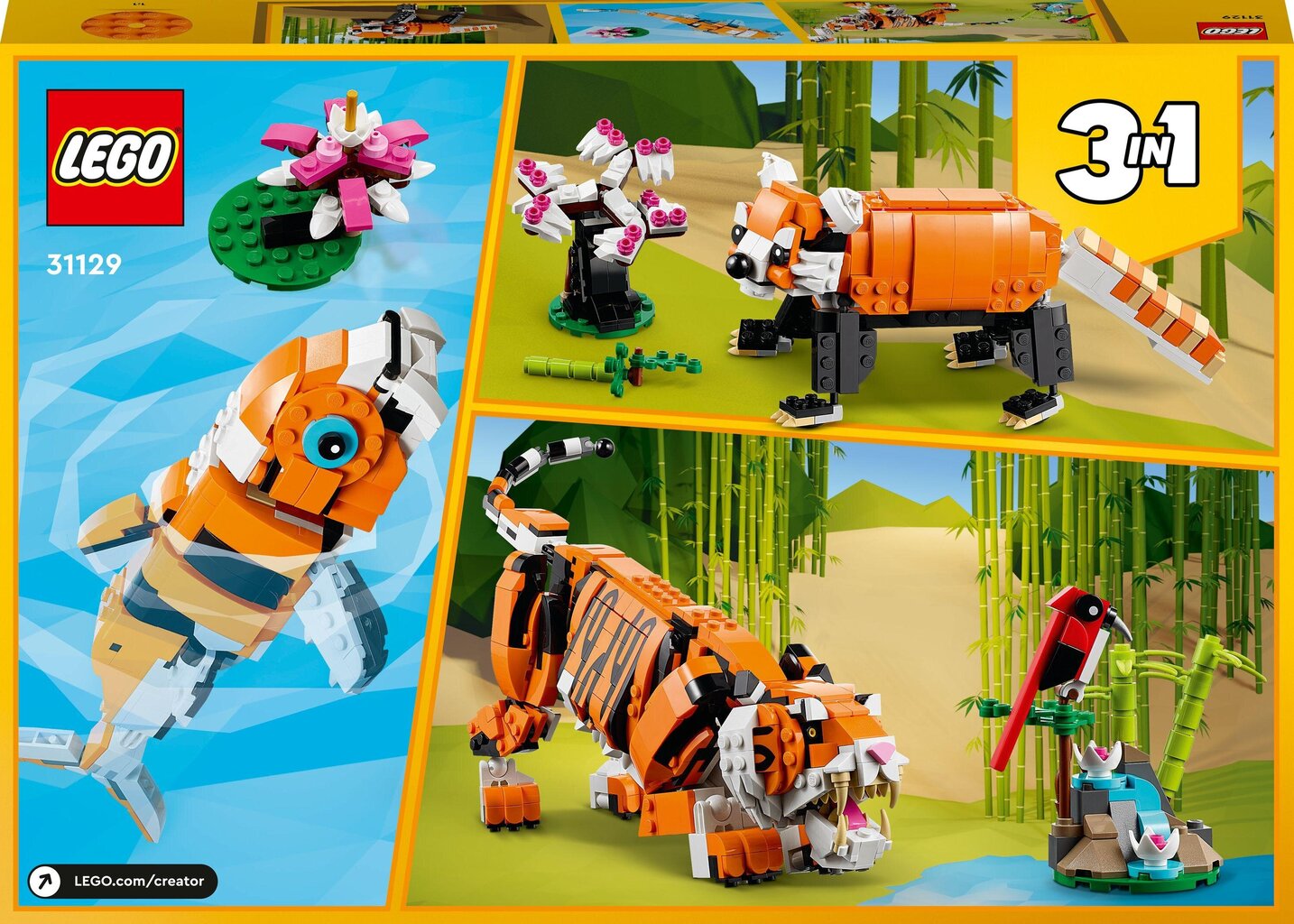 31129 LEGO® Creator Majestic Tiger hinta ja tiedot | LEGOT ja rakennuslelut | hobbyhall.fi