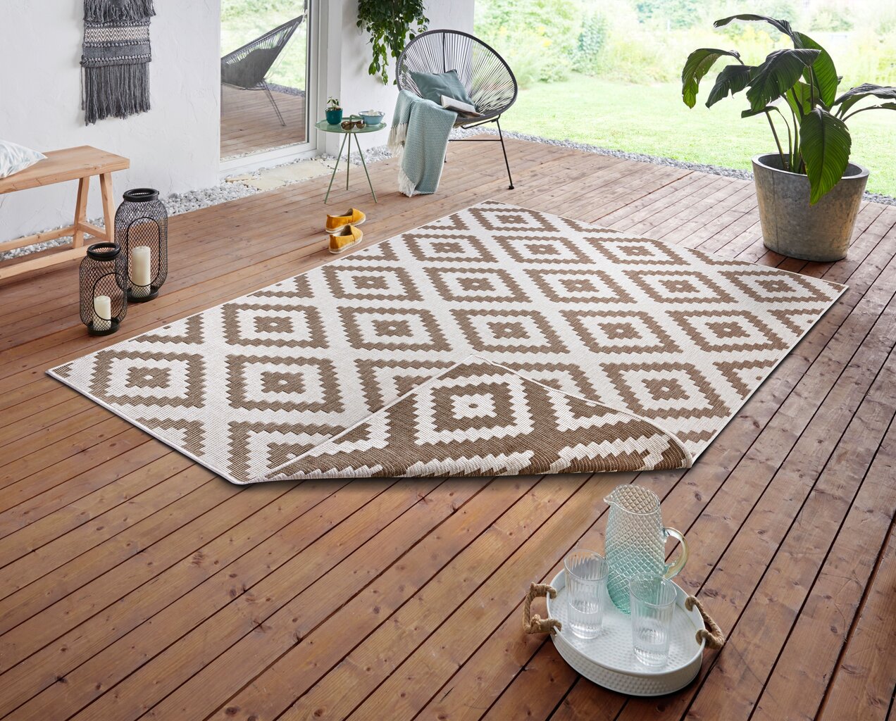 Northrugs Malta -matto, 80x150 cm, beige hinta ja tiedot | Isot matot | hobbyhall.fi