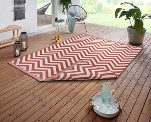 Northrugs Palma -matto, 150x80 cm, punainen/valkoinen hinta ja tiedot | Isot matot | hobbyhall.fi