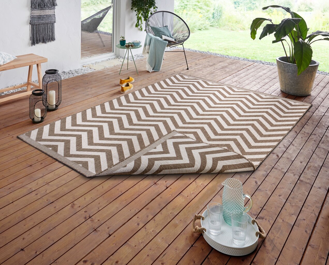 Northrugs Palma -matto, 150x80 cm, beige hinta ja tiedot | Isot matot | hobbyhall.fi