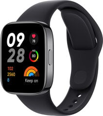 Xiaomi Redmi Watch 3 BHR6851GL, Black hinta ja tiedot | Älykellot | hobbyhall.fi