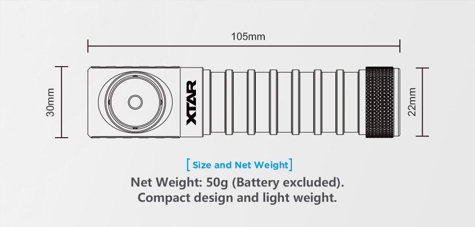 Xtar 950lm Warbow-W, otsalamppu hinta ja tiedot | Taskulamput ja valonheittimet | hobbyhall.fi