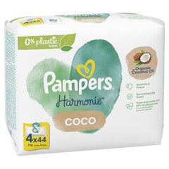 PAMPERS Harmonie Coco kosteat vauvapyyhkeet, 176 kpl hinta ja tiedot | Vauvojen kosteuspyyhkeet | hobbyhall.fi