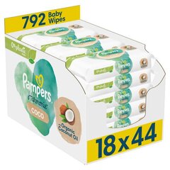 PAMPERS Harmonie Coco kosteat vauvapyyhkeet, 792 kappaletta hinta ja tiedot | Vauvojen kosteuspyyhkeet | hobbyhall.fi