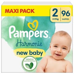 PAMPERS Harmonie Maxipakkaus, koko 2, 4-8 kg, 96 kpl hinta ja tiedot | Vaipat | hobbyhall.fi