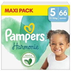 PAMPERS Harmonie Maxipakkaus, koko 5, 11-16 kg, 66 kpl hinta ja tiedot | Vaipat | hobbyhall.fi