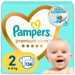 PAMPERS Premium Care vaipat, koko 2, 4-8kg, 136 kpl hinta ja tiedot | Vaipat | hobbyhall.fi