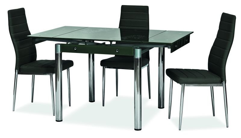 Jatkettava pöytä Gd-082, musta hinta ja tiedot | Ruokapöydät | hobbyhall.fi