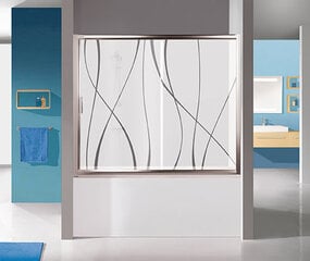 Kylpyhuoneen seinä Sanplast TX D2-W/TX5b 120s, profiili bahama vaaleanruskea, koristeltu lasi cora hinta ja tiedot | Kylpyhuonetarvikkeet | hobbyhall.fi