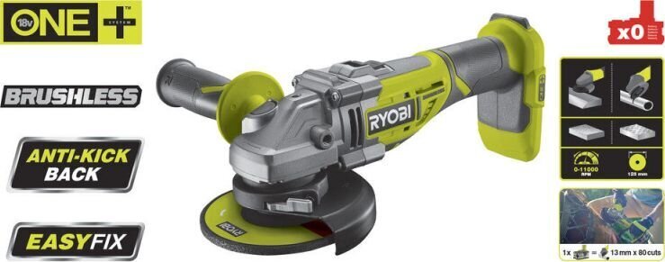 Kulmahiomakone Ryobi R18AG7-0 hinta ja tiedot | Hiomakoneet | hobbyhall.fi