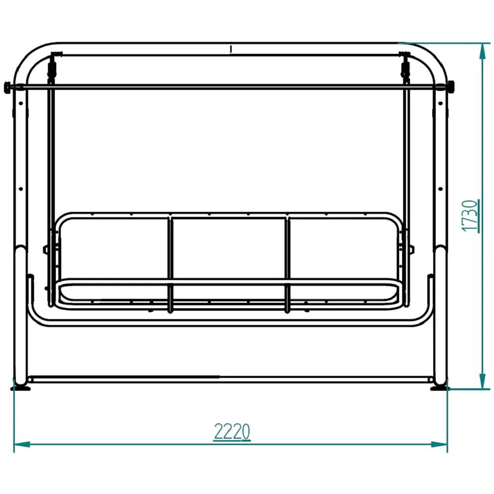 Kokoontaittuva keinu pöytätasoilla Patio Venezia Lux D048-16FB, harmaa hinta ja tiedot | Puutarhakeinut | hobbyhall.fi