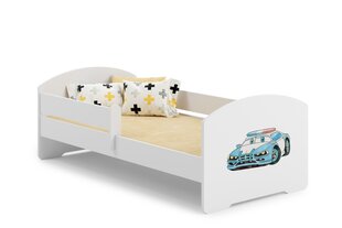 Sänky ADRK Furniture Pepe Police Car, 160x80 cm, valkoinen hinta ja tiedot | Lastensängyt | hobbyhall.fi