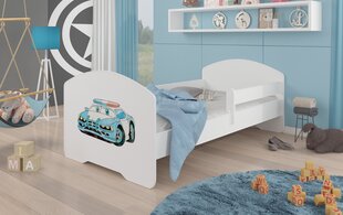 Sänky ADRK Furniture Pepe Police Car, 160x80 cm, valkoinen hinta ja tiedot | Lastensängyt | hobbyhall.fi