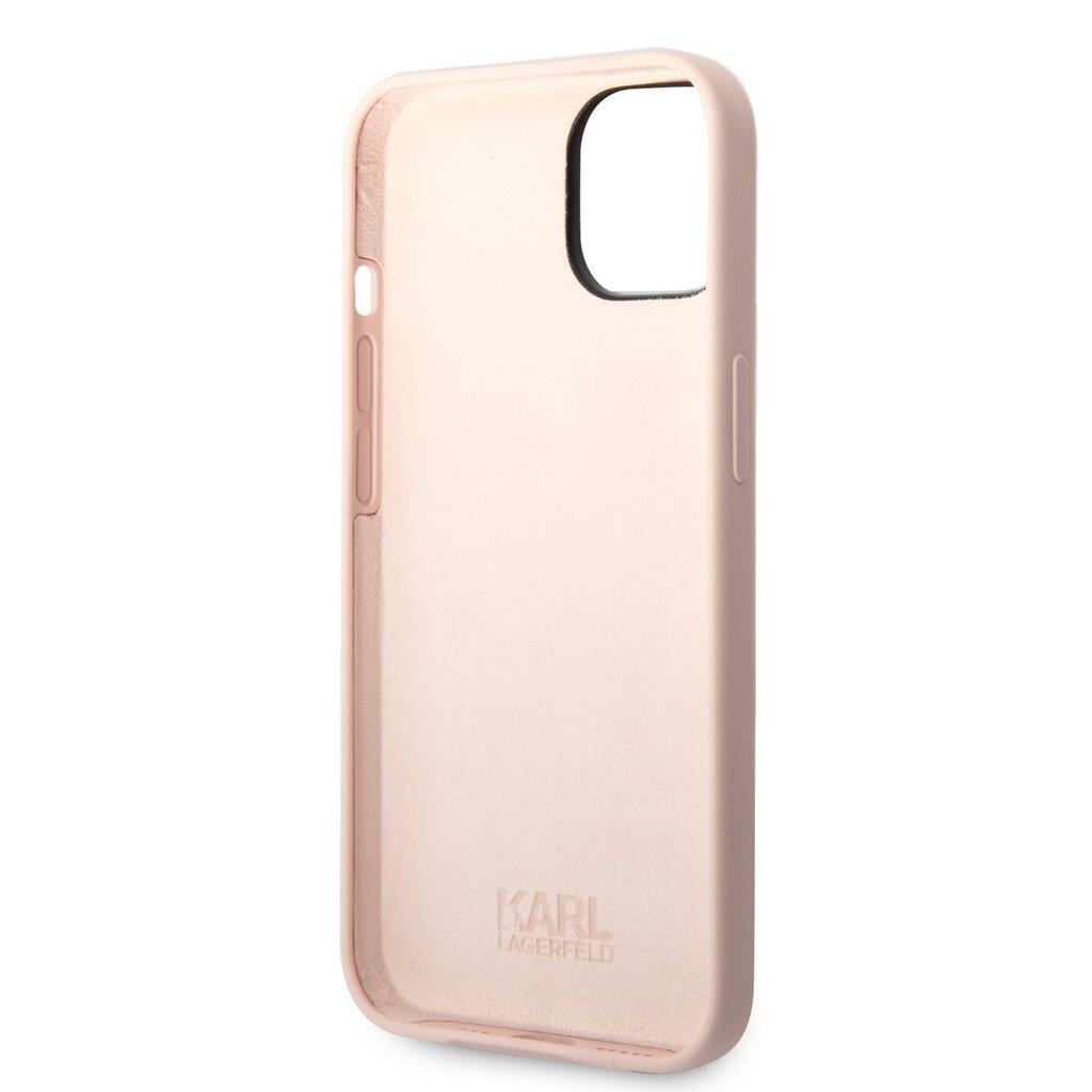Karl Lagerfeld Liquid Silicone Choupette -suojakuori iPhone 14 Plus -puhelimelle, vaaleanpunainen hinta ja tiedot | Puhelimen kuoret ja kotelot | hobbyhall.fi
