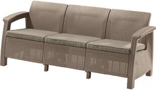 Corfu Love Seat Max, beigen värinen sohva puutarhaan hinta ja tiedot | Puutarhatuolit | hobbyhall.fi